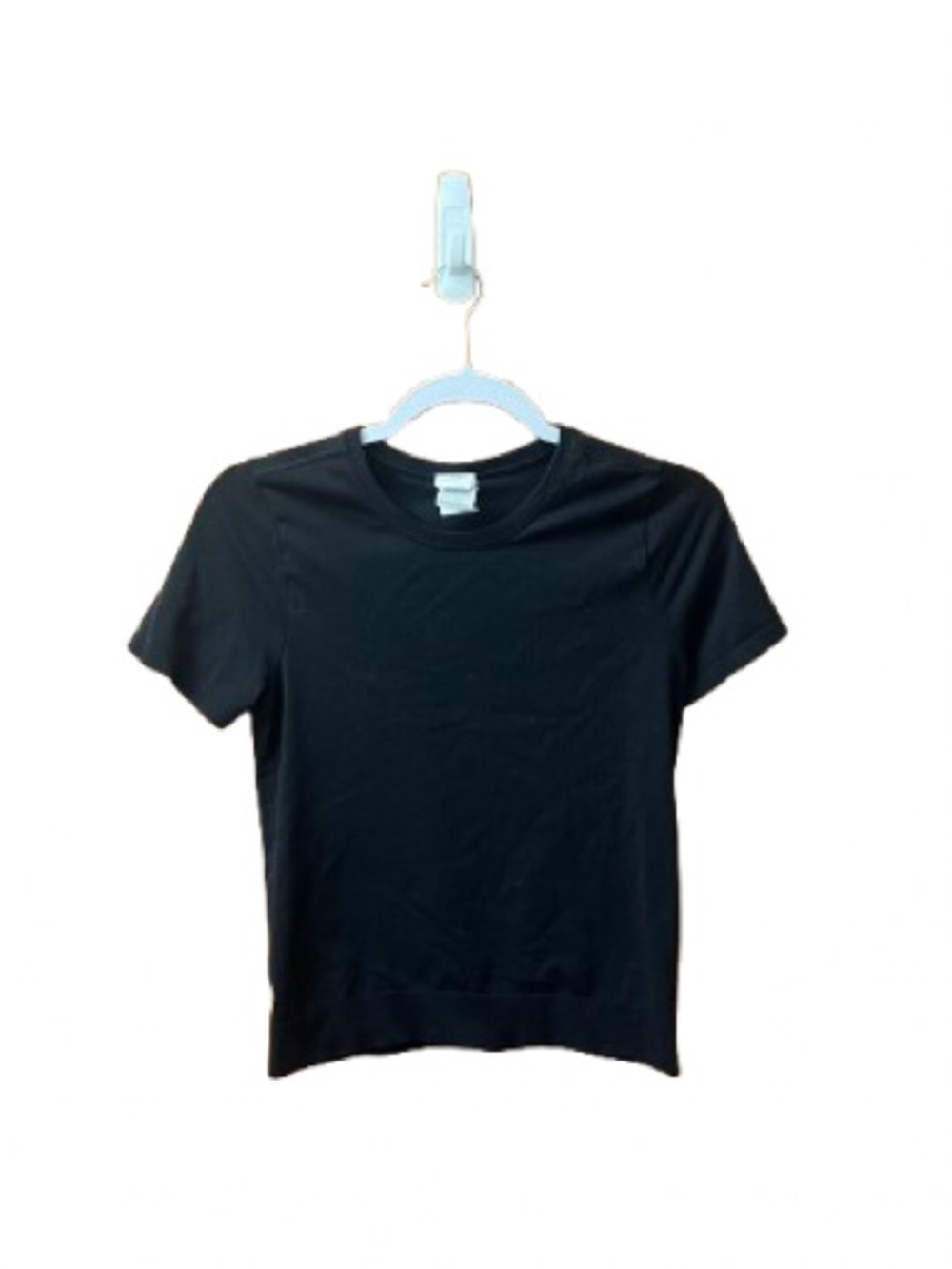 Athleta Black Mesh Cropped Workout Top
